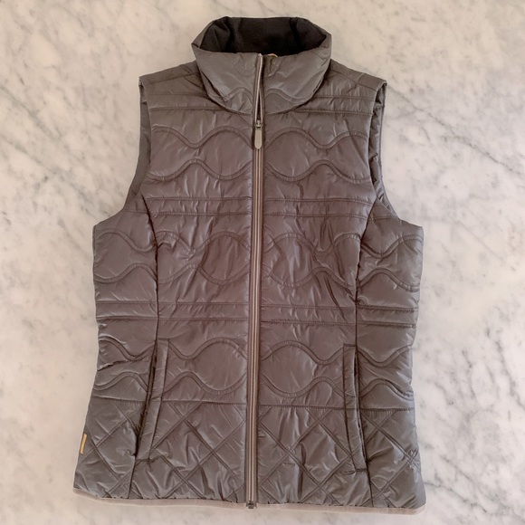 Lole quilted design vest in a fab green|grey colour, lightweight size S - Picture 8 of 13